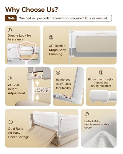 78.7” Baby Bed Rail Guard for Toddlers - Bel Marant