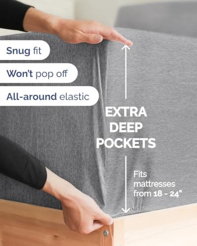 Extra Deep Flex Top Split Head King Sheet Set