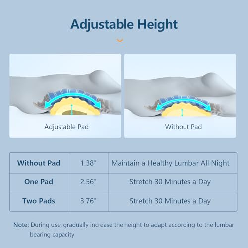 Adjustable Memory Foam Lumbar Support Pillow for Sleeping