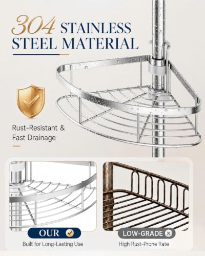 Rustproof Shower Corner Caddy Organizer for Bathroom