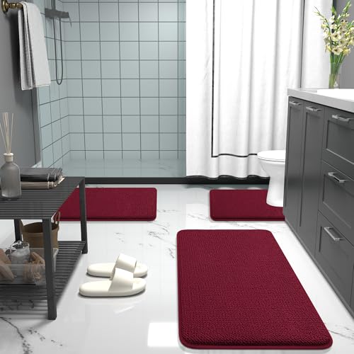 Memory Foam Bathroom Runner Rugs 59x24