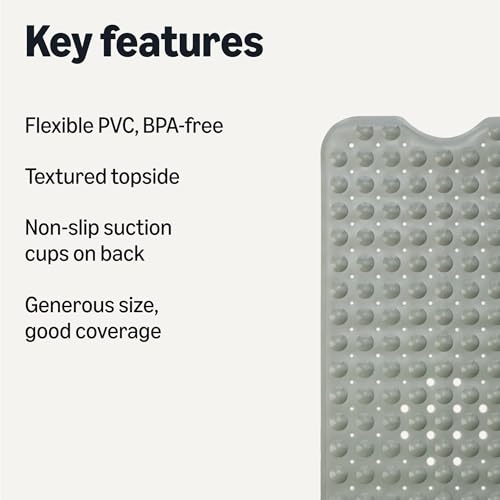 Non Slip Bath Mat with Suction Cups for Tub and Shower