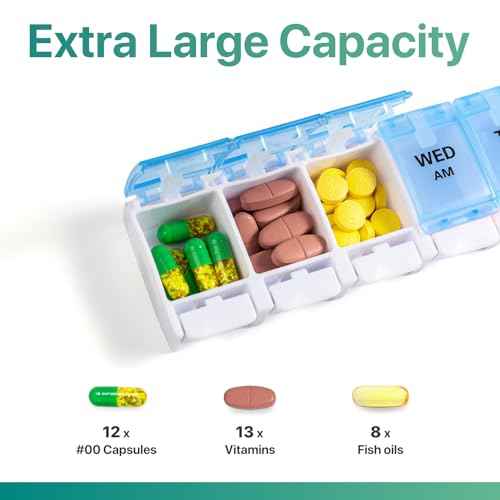 AM PM Weekly Pill Organizer 7 Day