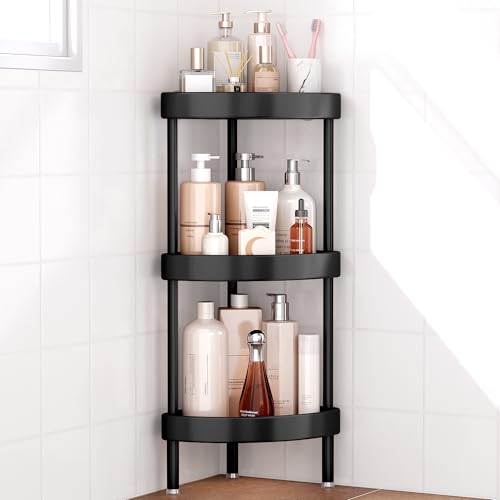 3 Tier Aluminum Corner Shower Caddy Standing Rustproof