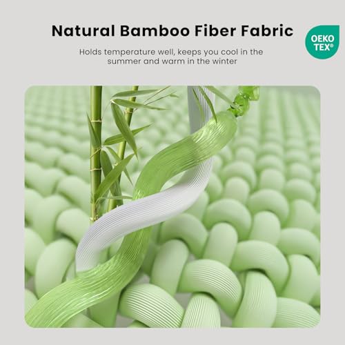 Bamboo Mattress Topper Queen Size 4 Inch