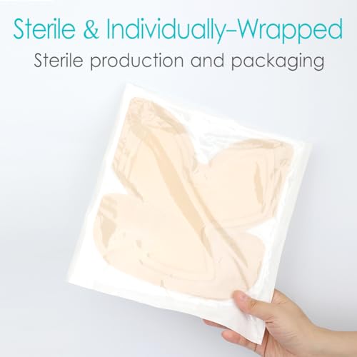 Heel Bordered Silicone Foam Dressing Waterproof Adhesive Sacral Bandages with Absorbent Padding for Elbow Wrist Foot Pressure Bed Sore Hip Knee Replacement Surgery 8.26"x8.26" 1 Pack