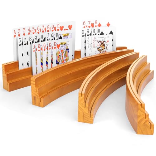 Playing Card Holders for Kids Adults Seniors (4 Count)