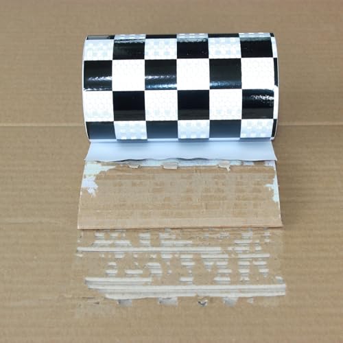 Black White Reflective Tape 6 inch X 66 feet
