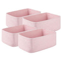 4 Pack Small Storage Shelf Baskets for Organizing (4 Count)