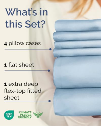 Extra Deep Flex Top Split Head King Sheet Set