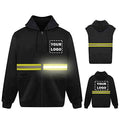High Visibility Reflective Safety Hoodie Jacket With Removable Sleeves Hi Vis Outdoor Protective Workwear Unisex