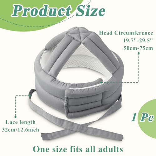 1 Pcs Anti Fall Elder Head Safety Helmet for Adults Special Needs Thick Soft Protective Hat Adjustable Seniors Fall Prevention Head Protection Cap Elderly Helmet for Injury Protection