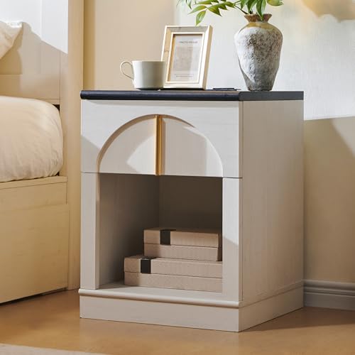 Modern 18" Nightstand with Arched Panel