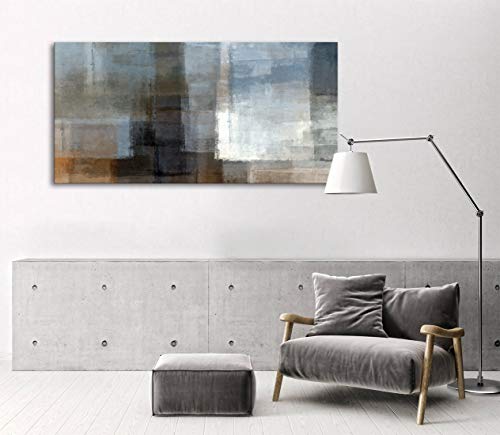 A62275 Canvas Prints Abstract Wall Art Print Paintings Grey and Brown Home Decor Stretched and Framed Ready to Hang for Living Room Bedroom and Office Home Kitchen Artwork 30x60inch
