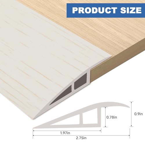 Vinyl Floor Transition Strip Self Adhesive Door Threshold Strip (6.6 Foot)