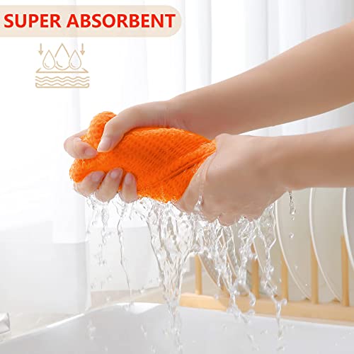 100% Cotton Waffle Weave Kitchen Dish Towels 4 (4 Count)