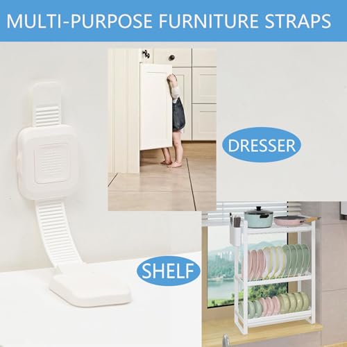 Upgraded No Drill Furniture Anchors for Baby Proofing (2 Count)