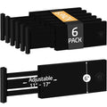 6 Pack Black Drawer Dividers (6 Count)