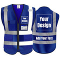 High Visibility Safety Vest Customize Your Logo Protective Workwear 5 Pockets Outdoor Work Vest