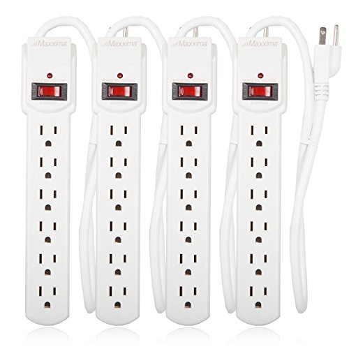 6 Outlet Power Strip Surge Protector (4 Count)