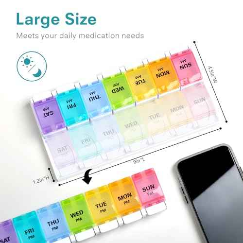 AM PM Weekly 7 Day Pill Organizer