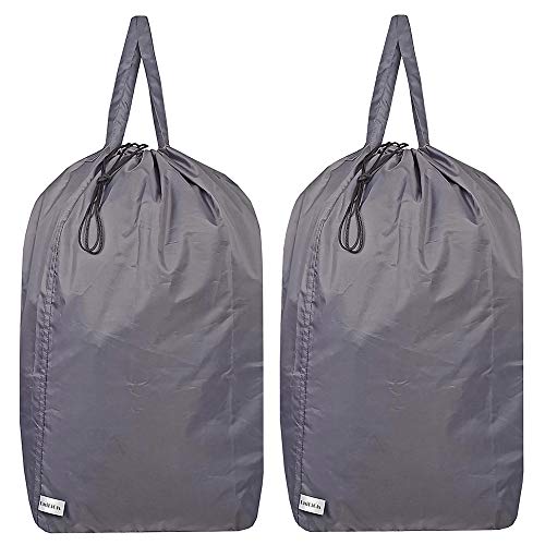 Washable Travel Laundry Bag with Handles and Drawstring (2 Count)