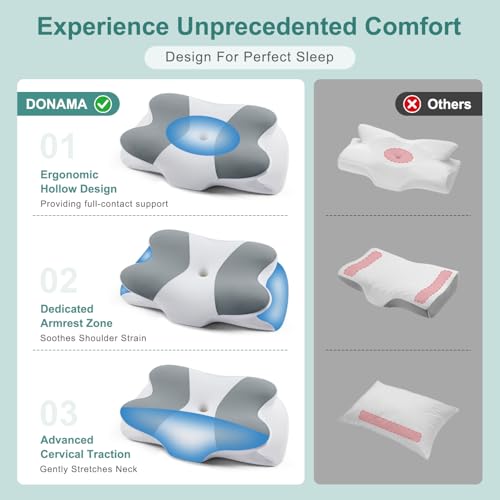 Cervical Pillow Ergonomic Memory Foam Pillow for Neck Support