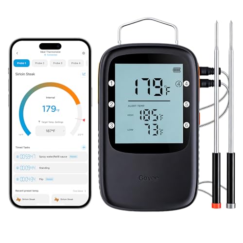 Bluetooth Meat Thermometer Digital with Smart App Timer and Alerts