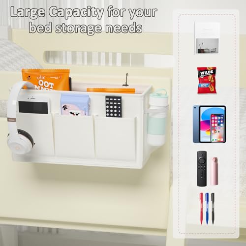 Bedside Caddy Storage Organizer for Bed Rails