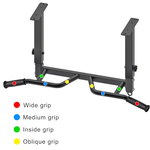 24" Height Adjustable Pull Up Bar Ceiling Mount Chin Up Bar