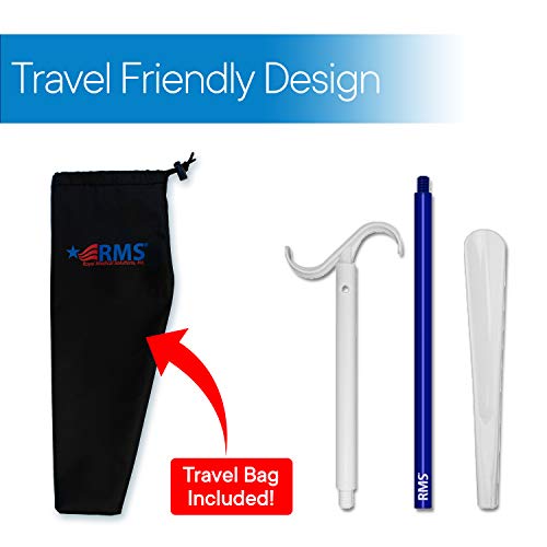 35.5 Inch Extra Long Dressing Stick with Sock Remover and Shoe Horn