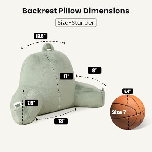 Soft Reading Pillow for Bed with Arms