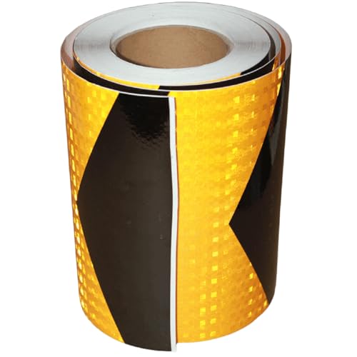 Yellow Black Reflective Tape 10 inch Wide