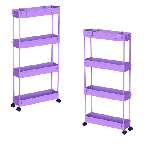 2 piece Set Slim Storage Cart 3 Tier (2 Count)
