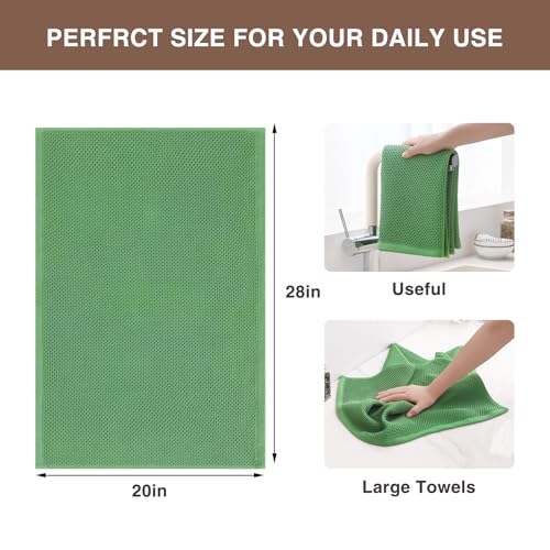100% Cotton Oversized Waffle Weave Kitchen Towels 4 (4 Count)