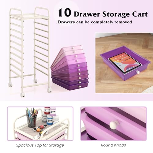 10 Drawer Storage Cart w