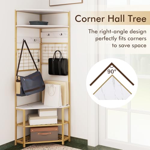 Corner Hall Tree