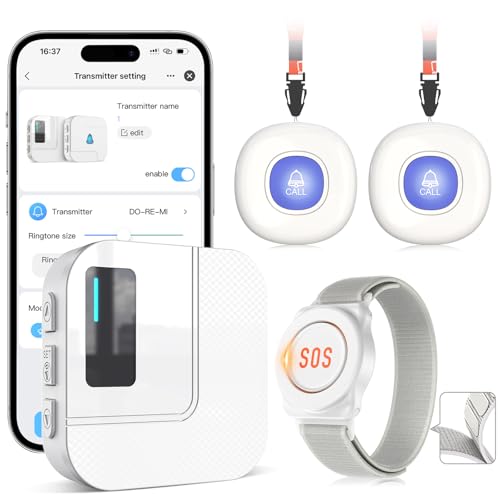 Wi Fi Wireless Caregiver Pager Call Button for Elderly at Home