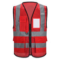 Red reflective Vest with Reflective Strips