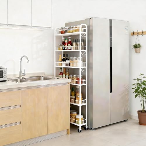 Slim Rolling Storage Cart with Wheels