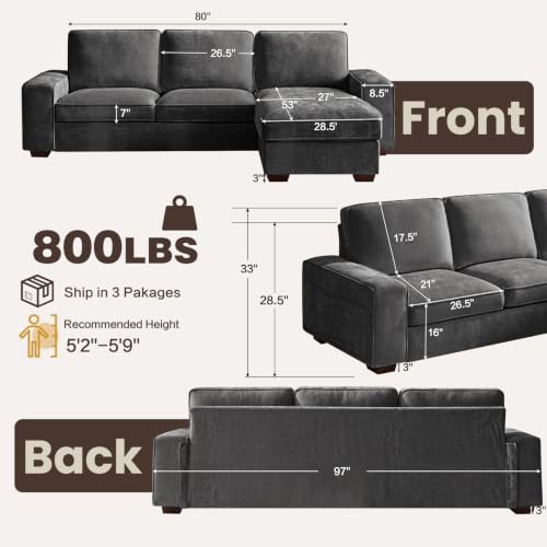 97" L Shaped Sofa