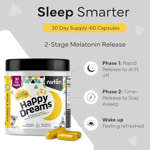 Happy Dreams Natural Sleep Aid Supplement for Adults (60 Count)