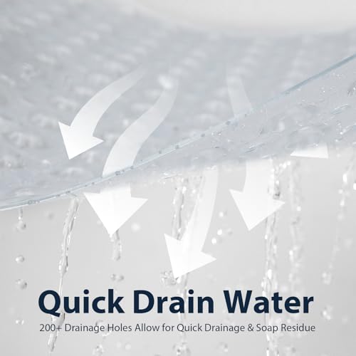 Large Shower Mat Bathtub Mat Bath Mat Non Slip Clear 21.5"x33.5"