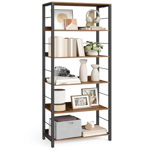 6 Tier Bookshelf with Steel Frame