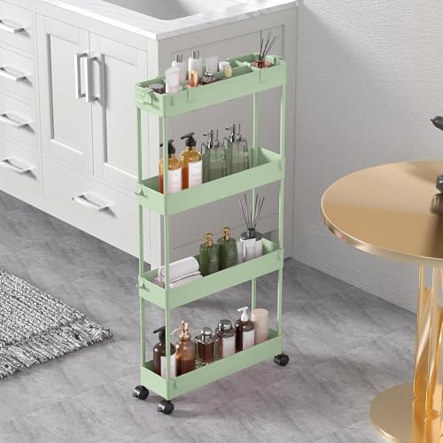 2 piece Set Slim Storage Cart 3 Tier (2 Count)