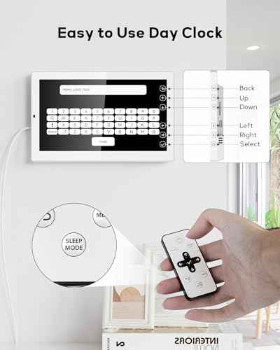 10.1" Large Digital Calendar Clock for Seniors with Date & Day