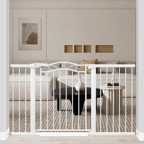 54.3" 57" Extra Wide Baby Gate Indoor for Kids Or Pets Walk Thru No Drill Long Dog Gates for The House Doorway Child Safety Gate