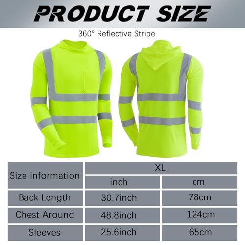 4 Pcs Reflective Safety T Shirt High Visibility Work Shirts Sun Protection Construction