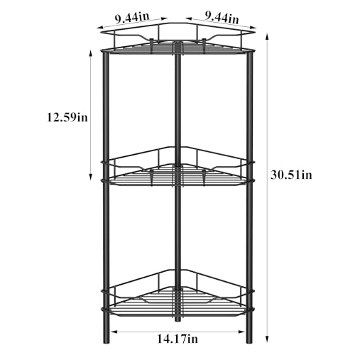 Metal Floor Standing Corner Shower Caddy