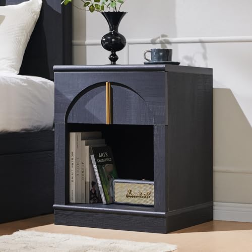 Modern 18" Nightstand with Arched Panel